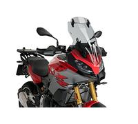 Puig 20392H Bulle Touring avec visière Haute et aérodynamique en Acrylique Haute résistance aux Chocs avec visière réglable Qui améliore la Protection et Le Confort en Conduite, Fumé