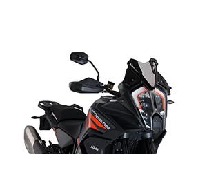 Puig 20401N Bulle Sport compacte et aérodynamique en Acrylique Haute résistance aux Chocs, avec Profil Arrondi et Design Sportif Qui améliore la Protection et la visibilité, Noir