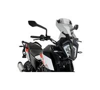 Puig 20415H Bulle Touring avec visière Haute et aérodynamique en Acrylique Haute résistance aux Chocs avec visière réglable Qui améliore la Protection et Le Confort en Conduite, Fumé