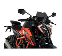 Puig 20425F Naked New Generation Sport sportive et aérodynamique en acrylique de 3 mm avec design surélevé qui améliore la protection et maintient une large visibilité, Fumé Foncé