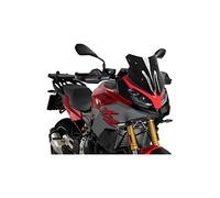 Puig 20429N Bulle Sport compacte et aérodynamique en Acrylique Haute résistance aux Chocs, avec Profil Arrondi et Design Sportif Qui améliore la Protection et la visibilité, Noir