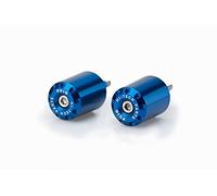 Puig 20439A Embouts de guidon longs, usinés CNC en aluminium anodisé avec design racing et fonction antivibrations pour plus de confort, Bleu