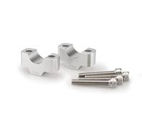 Puig 20667P Rehausses de guidon usinées en aluminium anodisé avec design Hi-Tech pour améliorer l’ergonomie et le contrôle de conduite, Argent