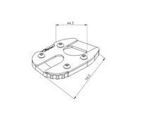 Puig Extension de béquille latérale 20677N – Base élargie acier inox/aluminium – Noir