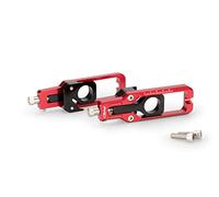 Puig 20690R Tendeur de chaîne en aluminium anodisé usiné CNC avec système de réglage précis et marquage supérieur pour un ajustement facile et sécurisé, Rouge
