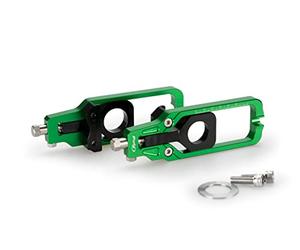 Puig 20692V Tendeur de chaîne en Aluminium anodisé usiné CNC avec système de réglage précis et marquage supérieur pour Un Ajustement Facile et sécurisé, Vert