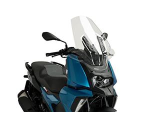 Puig 20732W Bulle V-Tech Line Touring en Acrylique de 4 mm avec Design aérodynamique anguleux pour Une Protection maximale et Une réduction des turbulences, Transparent