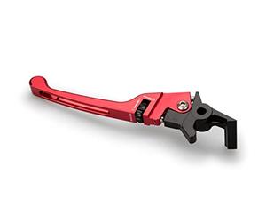 Puig 20751R leviers scooter en aluminium usiné CNC avec réglage ajustable pour améliorer le contrôle, le confort et l’esthétique, Rouge