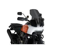 Puig 20840F Bulle Touring Haut et aérodynamique en Acrylique CN de 4 mm avec Profil Arrondi, Zone supérieure Plate et déflecteurs améliorant la Protection, Fumé Foncé