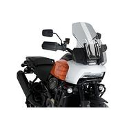 Puig 20840H Bulle Touring Haut et aérodynamique en Acrylique CN de 4 mm avec Profil Arrondi, Zone supérieure Plate et déflecteurs améliorant la Protection, Fumé