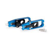 Puig 21001A Tendeur de chaîne en aluminium anodisé usiné CNC avec système de réglage précis et marquage supérieur pour un ajustement facile et sécurisé, Bleu