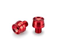 Puig 21014R Embouts de guidon Speed en aluminium usiné avec design compact et style racing pour la réduction des vibrations, Rouge