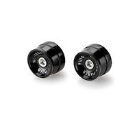 Puig 21015N Embouts de guidon Speed en aluminium usiné avec design compact et style racing pour la réduction des vibrations, Noir