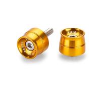 Puig 21033O Embouts de guidon Speed en aluminium usiné avec design compact et style racing pour la réduction des vibrations, Or