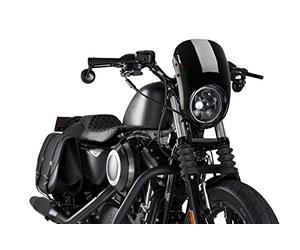 Puig 21083N Anarchy en ABS et Acrylique Haute résistance avec Design aérodynamique pour Protection et esthétique Custom, Noir