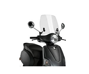 Puig 21211W Carenabrises Trafic et Urban Bulle aérodynamique Urbaine en Polycarbonate de 3 mm avec Profil Arrondi et Protection Contre Le Vent pour la Conduite Quotidienne, Transparent