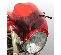 Puig 2127R Bulles courtes pour phares ronds usage spécifique, Rouge