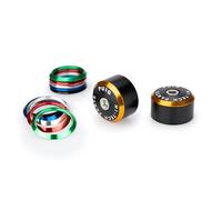 Puig 21287N Embouts de guidon Balance en aluminium usiné CNC avec système d’anneaux interchangeables pour réduction des vibrations et personnalisation, Noir