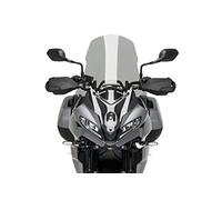 Puig 21317F Bulle Touring haut et aérodynamique en acrylique CN de 4 mm avec profil arrondi, zone supérieure plate et déflecteurs améliorant la protection, Fumé Foncé