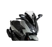 Puig 21320W Carénage pour Maxiscooters sport et aérodynamique en PMMA de 4 mm avec design V-Tech qui améliore la stabilité et réduit les turbulences, Transparent