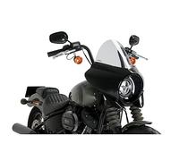 Puig 21332H Mirage pour Phare Rond en ABS avec Design aérodynamique et Options de Bulle pour Une Meilleure Protection et Un Style Custom, Fumé