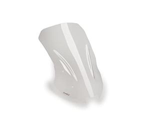 Puig 21393W Bulle Touring Haut et aérodynamique en Acrylique CN de 4 mm avec Profil Arrondi, Zone supérieure Plate et déflecteurs améliorant la Protection, Transparent
