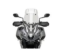 Puig 21403H Bulle Touring avec visière haute et aérodynamique en acrylique haute résistance aux chocs avec visière réglable qui améliore la protection et le confort en conduite, Fumé