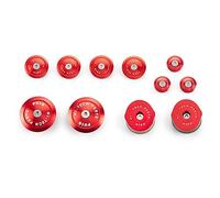 Puig 21432R Bouchons De Châssis Alu usage spécifique, Rouge