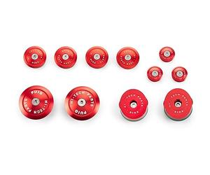 Puig 21432R Bouchons De Châssis Alu usage spécifique, Rouge