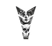 Puig 21435N Protection de Réservoir Skull & Poker Noir