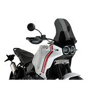 Puig 21437F Bulle Touring haut et aérodynamique en acrylique CN de 4 mm avec profil arrondi, zone supérieure plate et déflecteurs améliorant la protection, Fumé Foncé