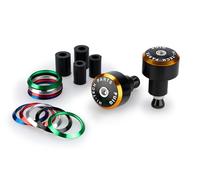 Puig 21454N Embouts de guidon Balance en aluminium usiné CNC avec système d’anneaux interchangeables pour réduction des vibrations et personnalisation, Noir
