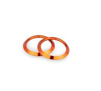 Puig 21456T Embouts de guidon Balance en aluminium usiné CNC avec système d’anneaux interchangeables pour réduction des vibrations et personnalisation, Orange