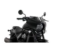 Puig 21460F Mirage pour Phare Rond en ABS avec Design aérodynamique et Options de Bulle pour Une Meilleure Protection et Un Style Custom, Fumé foncé