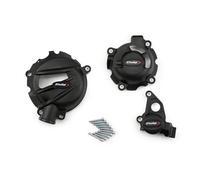 Puig 21503N Protections de carter moteur Track en polymère thermoplastique haute résistance pour usage sportif et compétition, Noir