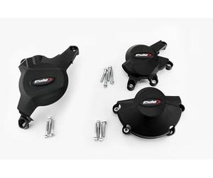 Puig 21508N Caches De Protection Moteur Track usage spécifique, Noir