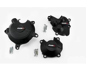 Puig 21513N Caches De Protection Moteur Track usage spécifique, Noir