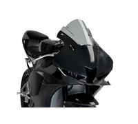 Puig 21522H Bulle Z-Racing aérodynamique et sportive en acrylique de 3 mm avec double hauteur et canaux latéraux améliorant protection et stabilité, Fumé