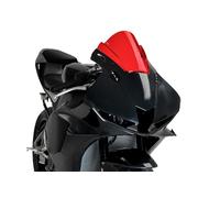 Puig 21522R Bulle Z-Racing aérodynamique et sportive en acrylique de 3 mm avec double hauteur et canaux latéraux améliorant protection et stabilité, Rouge