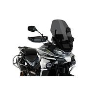 Puig 21546F Bulle Touring haut et aérodynamique en acrylique CN de 4 mm avec profil arrondi, zone supérieure plate et déflecteurs améliorant la protection, Fumé Foncé