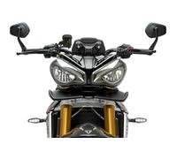 Puig 21594J Ailerons avant Naked en ABS de 3 mm avec design aérodynamique et effet downforce pour améliorer la stabilité et le contrôle de conduite, Noir Mat