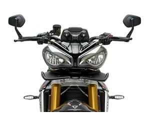 Puig 21594J Ailerons Downforce frontaux Naked conçus pour améliorer l’aérodynamisme, le style sportif et la stabilité de votre moto sans modifications structurelles, Noir Mat