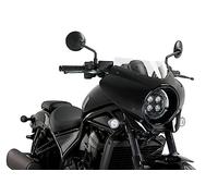 Puig 21604F Mirage pour Phare Rond en ABS avec Design aérodynamique et Options de Bulle pour Une Meilleure Protection et Un Style Custom, Fumé foncé