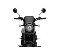 Puig 21636N Plaque frontale ALU légère avec fonction saute-vent et support numéro pour style sportif et protection, Noir