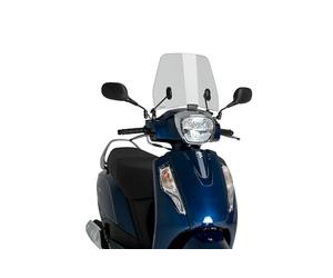 Puig 21689H Carenabrises Trafic et Urban Bulle aérodynamique Urbaine en Polycarbonate de 3 mm avec Profil Arrondi et Protection Contre Le Vent pour la Conduite Quotidienne, Fumé