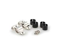 Puig 2179I Kit Carenabrises America; kit de montage; inclut colliers, caoutchoucs et ferrures adaptés; installation précise pour motos custom avec guidons de 22 et 26 mm, Acier inoxydable