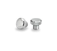 Puig 21804P Bouchon Cache-Filetage de rétroviseur Finition Propre en Aluminium anodisé pour Couvrir Les filetages du Guidon, Argent
