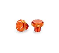 Puig 21805T Bouchon Cache-Filetage de rétroviseur Finition Propre en Aluminium anodisé pour Couvrir Les filetages du Guidon, Orange