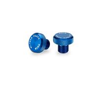 Puig 21808A Bouchon Cache-Filetage de rétroviseur Finition Propre en Aluminium anodisé pour Couvrir Les filetages du Guidon, Bleu