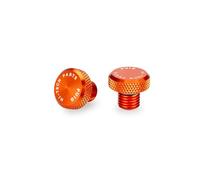 Puig 21808T Bouchon Cache-Filetage de rétroviseur Finition Propre en Aluminium anodisé pour Couvrir Les filetages du Guidon, Orange